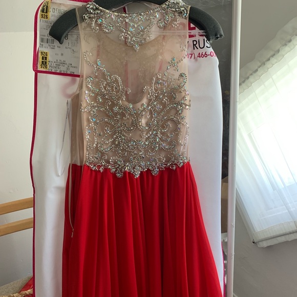 Alyce Designs red prom dress - Picture 7 of 10